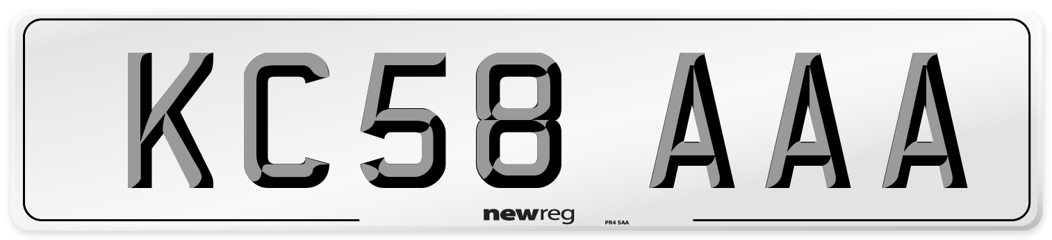 KC58 AAA Number Plate from New Reg